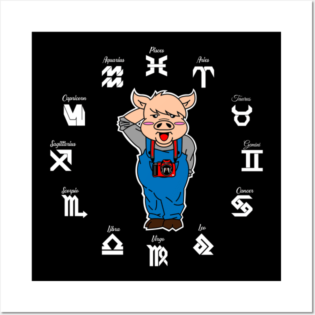 Year of the Pig Chinese Zodiac Animal Wall Art by standwithnzy